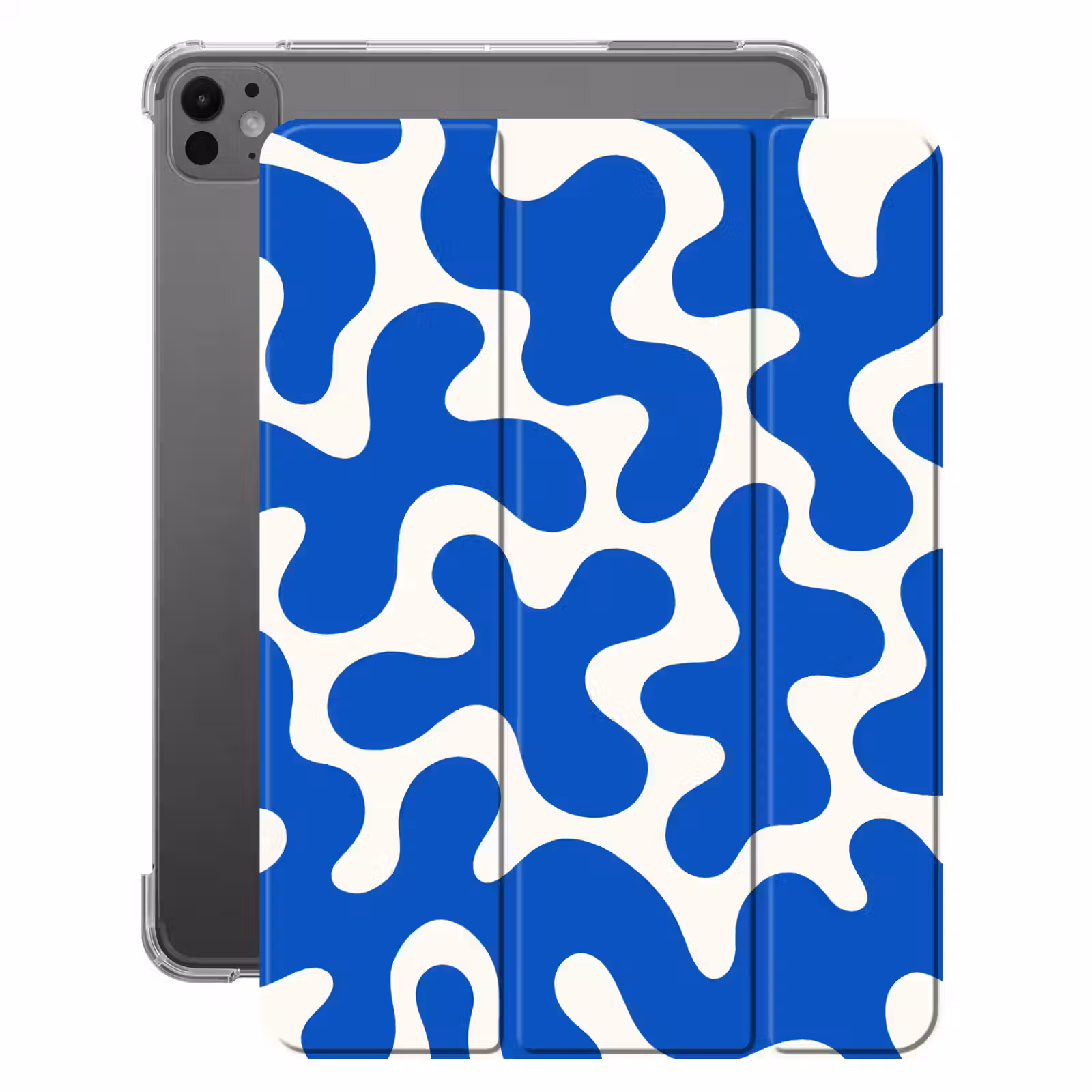 iPad-Hülle - Formen - Abstrakt - Blau - Wellen — 1