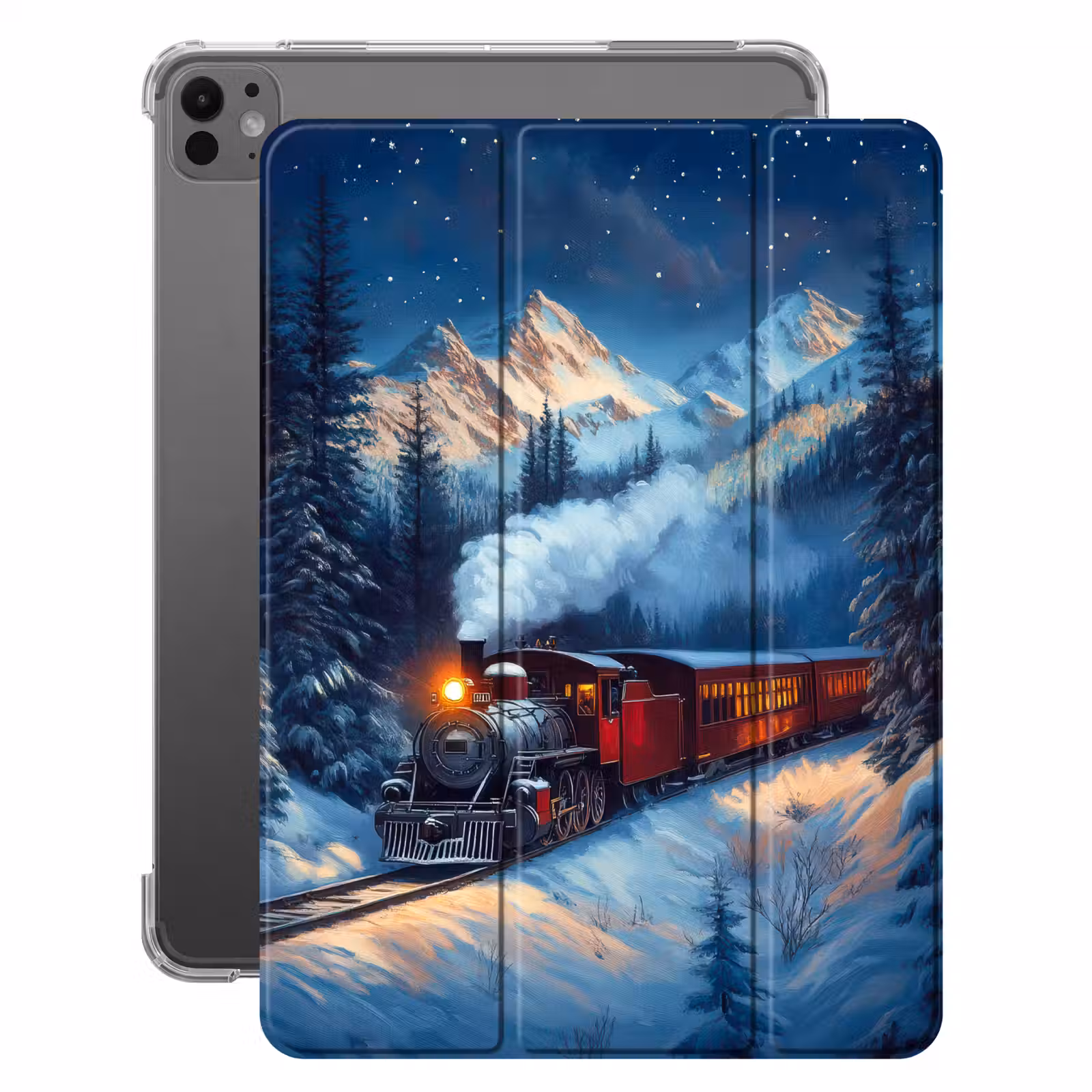 iPad-Hülle - Zug - Weihnachten - Schnee - Weihnachtszug — 1