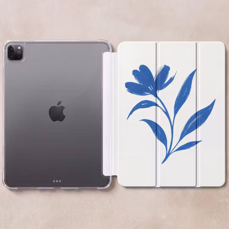 iPad-Hülle - Blume - Blütenblätter - Minimalistisch - Blau — 6