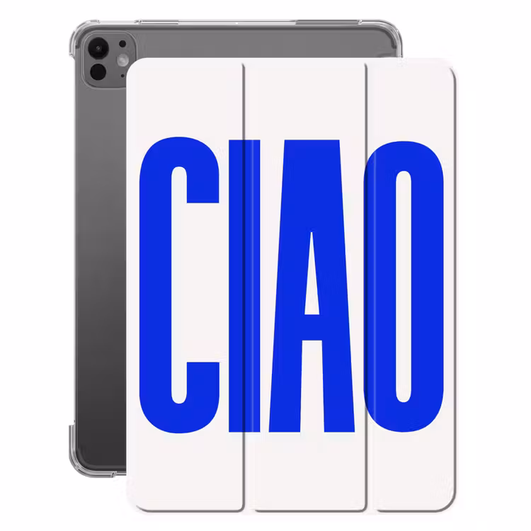 iPad-Hülle - Ciao - Großbuchstaben - Blau - Minimalistisch — 1