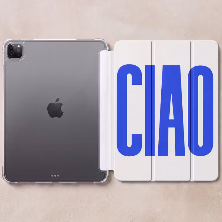 iPad-Hülle - Ciao - Großbuchstaben - Blau - Minimalistisch — 6