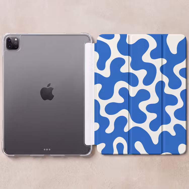 iPad-Hülle - Formen - Abstrakt - Blau - Wellen — 6