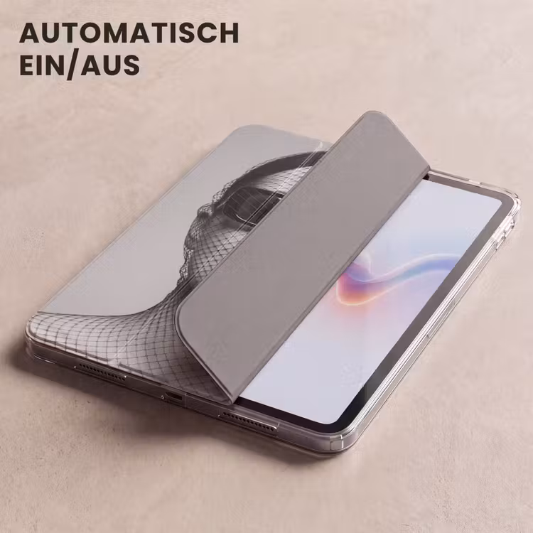 iPad-Hülle - Frau - Netz - Mysteriös - Schwarz - Weiß — 5