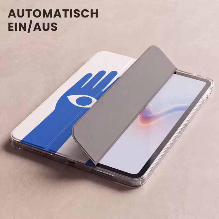 iPad-Hülle - Hände - Zwei - Augen - Blau — 5