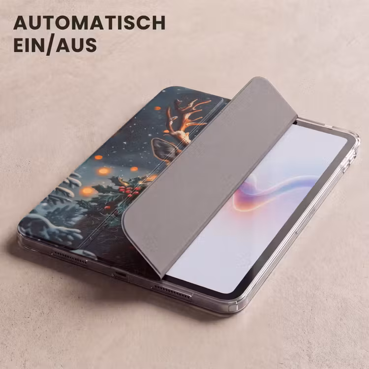 iPad-Hülle - Hirsch - Weihnachten - Winter - Schnee - Weihnachtskranz — 5