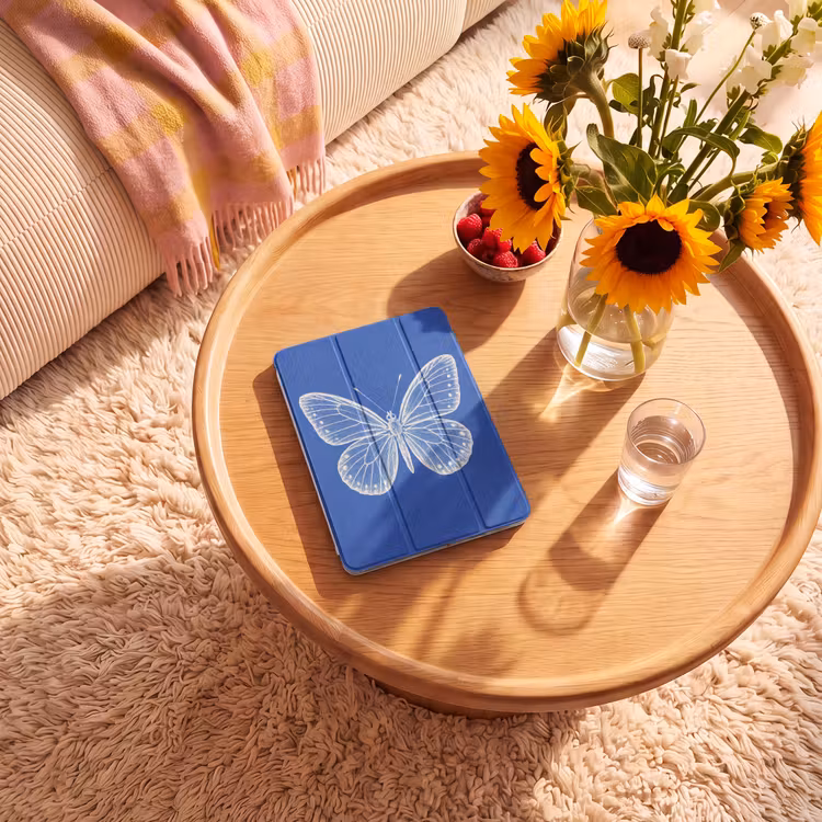 iPad-Hülle - Schmetterling - Weiß - Gepunktet — 2