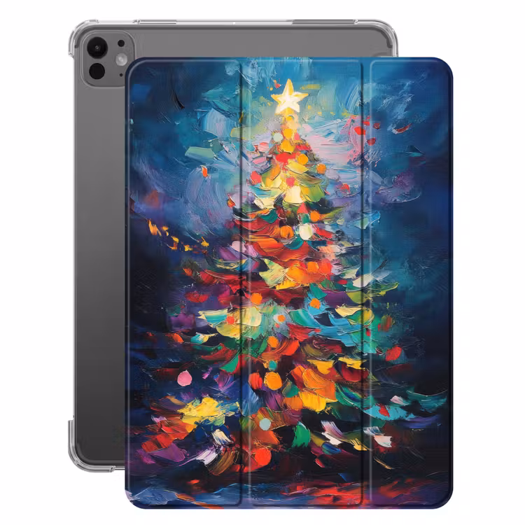 iPad-Hülle - Weihnachtsbaum - Weihnachten - Abstrakt - Farbenfroh — 1