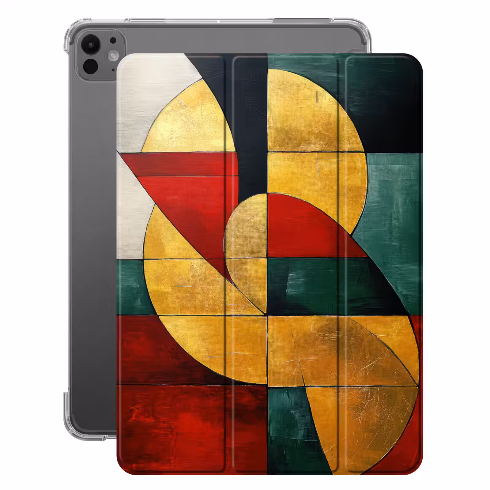 iPad-Hülle - Abstrakt - Weihnachten - Gold - Rot - Grün — 1