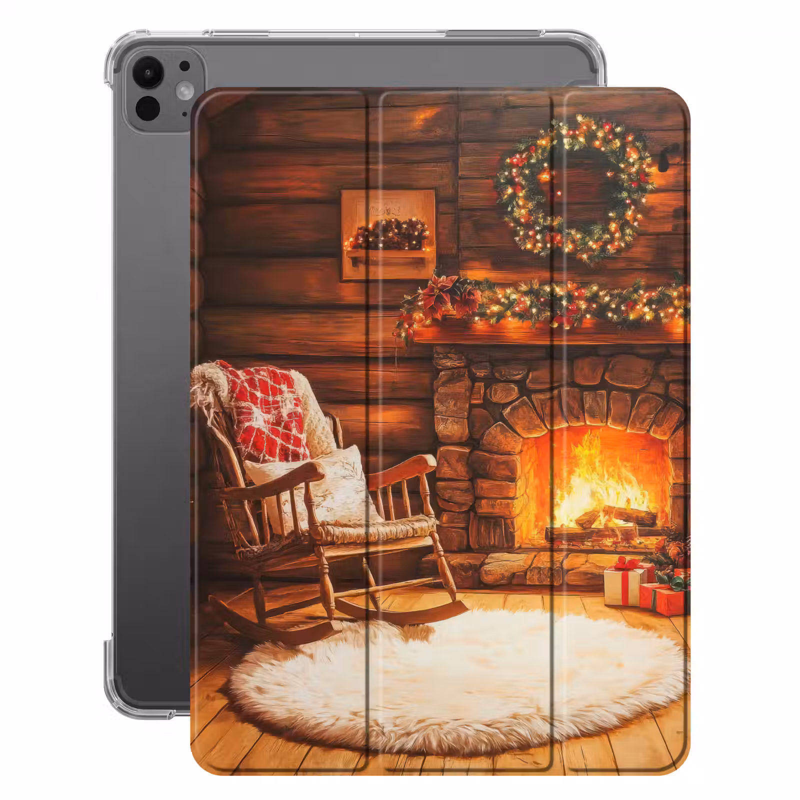 iPad-Hülle - Winter - Weihnachten - Zuhause - Kamin — 1
