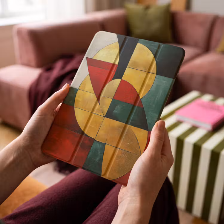 iPad-Hülle - Abstrakt - Weihnachten - Gold - Rot - Grün — 4