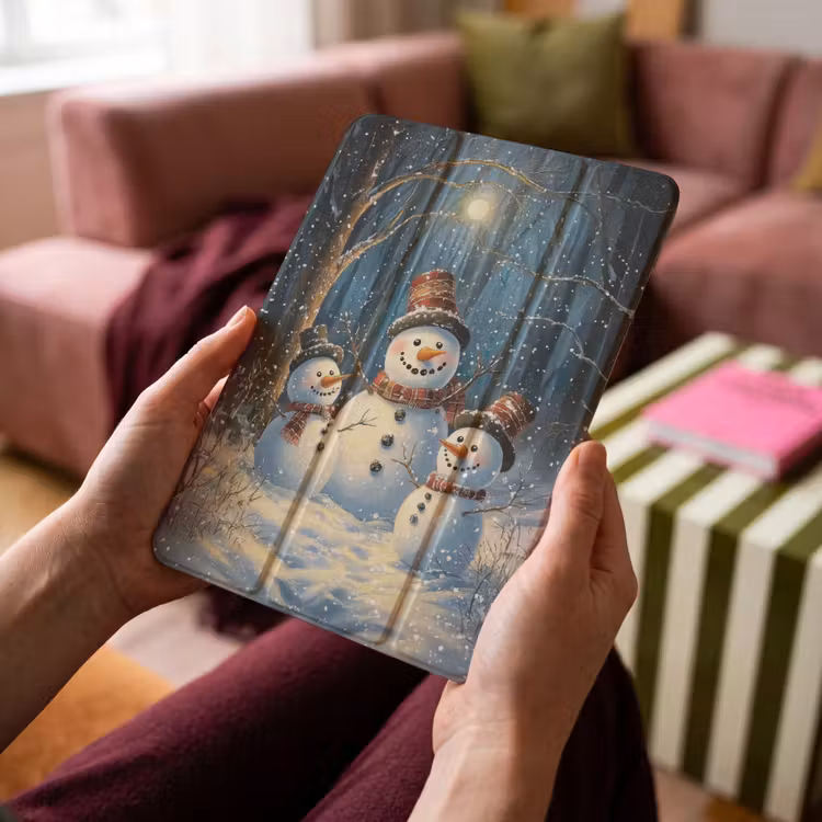 iPad-Hülle - Schneemann - Schnee - Winter - Wald — 4
