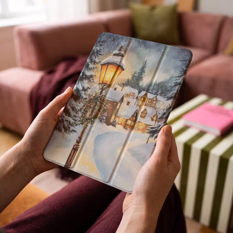 iPad-Hülle - Weihnachtsdorf - Häuser - Schnee - Weihnachten — 4