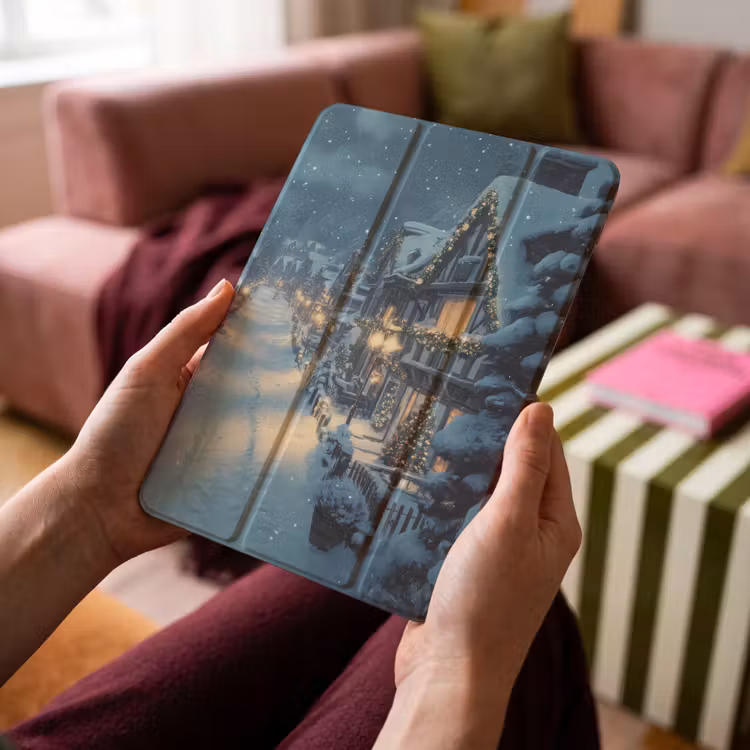 iPad-Hülle - Weihnachtsdorf - Weihnachten - Schnee - Winter — 4