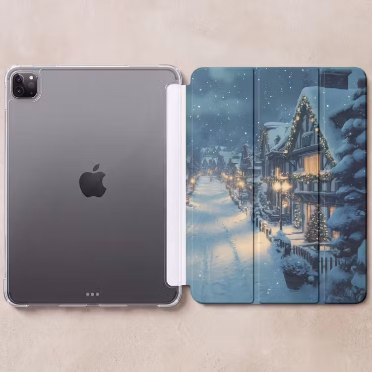 iPad-Hülle - Weihnachtsdorf - Weihnachten - Schnee - Winter — 6