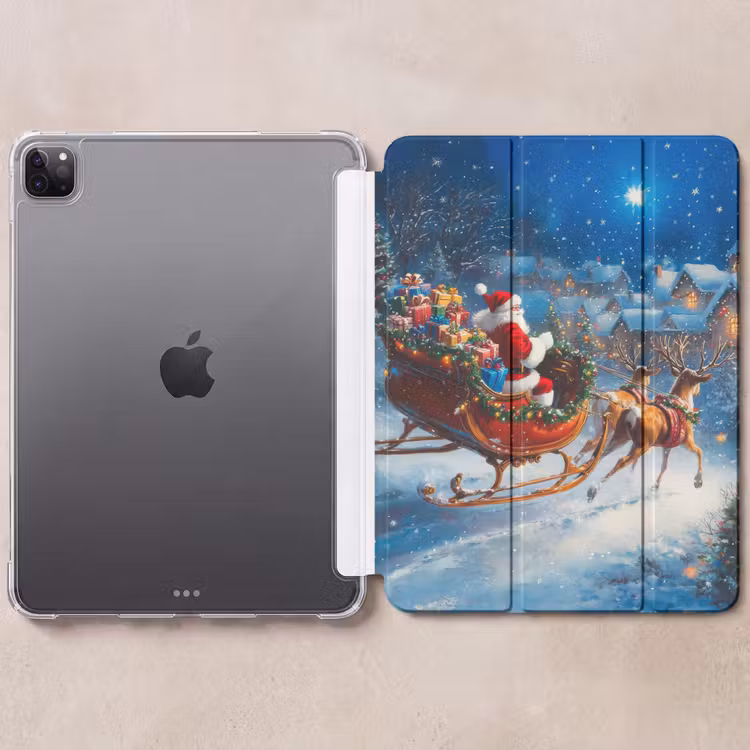 iPad-Hülle - Weihnachtsmann - Rentier - Weihnachten - Schnee — 6