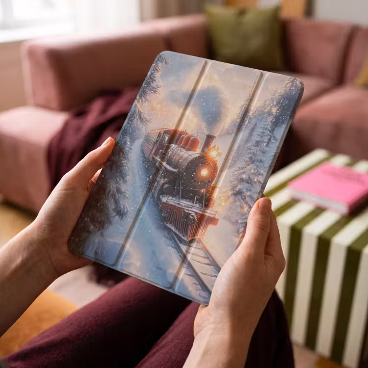 iPad-Hülle - Weihnachtszug - Schnee - Winter - Weihnachten — 4