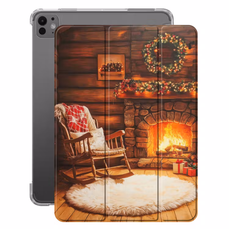 iPad-Hülle - Winter - Weihnachten - Zuhause - Kamin — 1