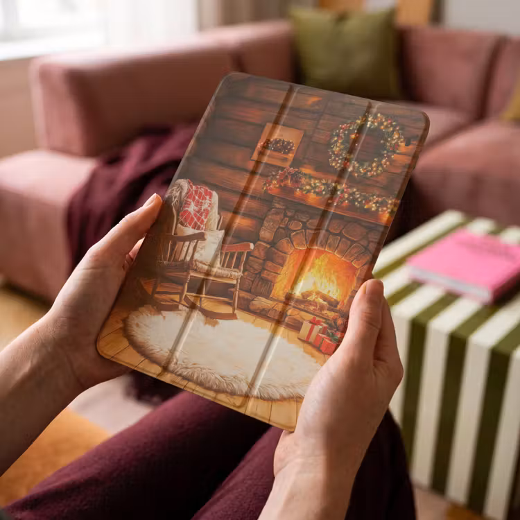iPad-Hülle - Winter - Weihnachten - Zuhause - Kamin — 4