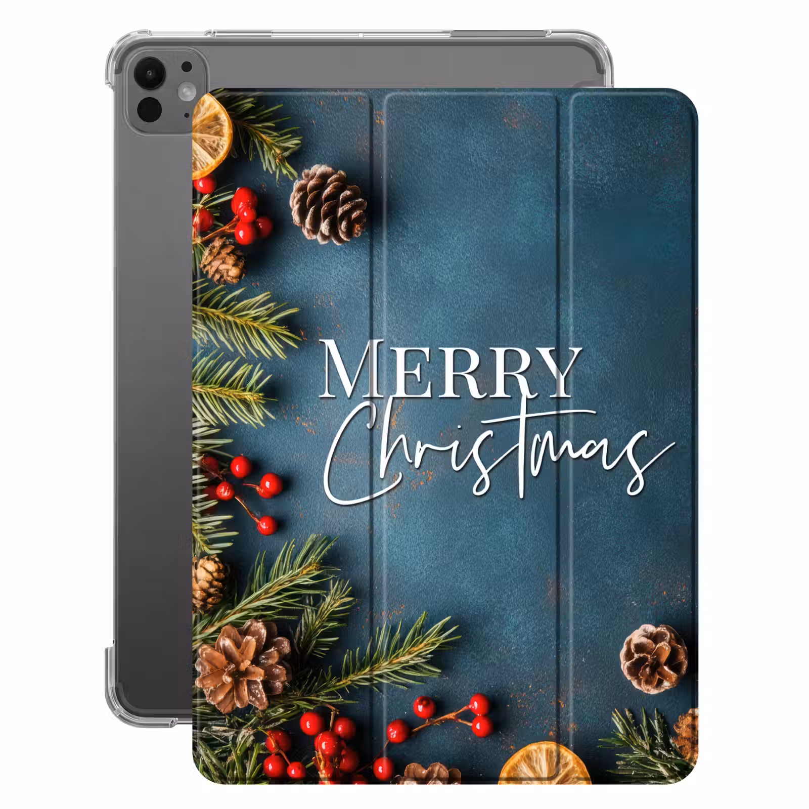 iPad-Hülle - Frohe Weihnachten - Blau - Weihnachten - Winter — 1