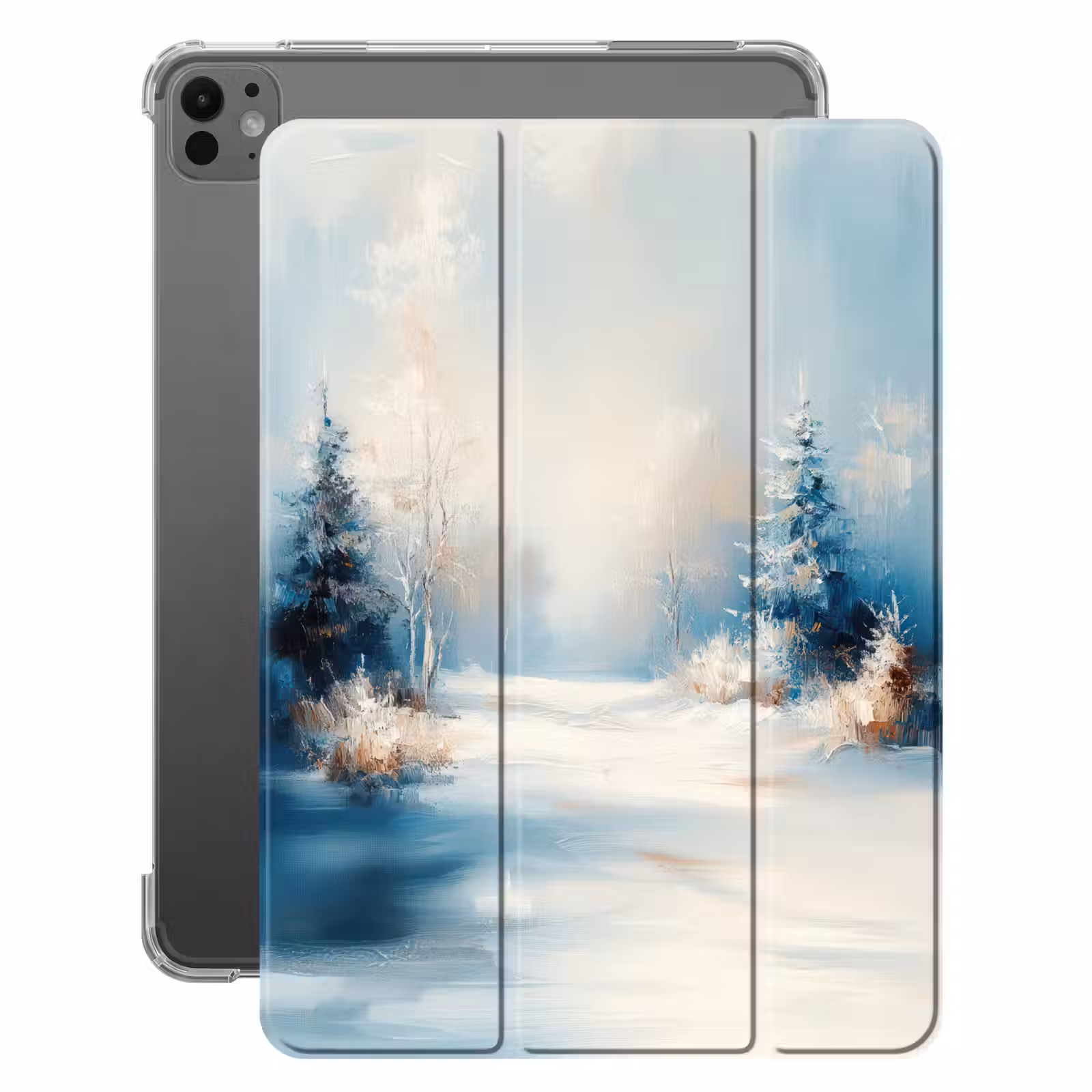 iPad-Hülle - Wald – Winter – Natur – Abstrakt – Schnee — 1