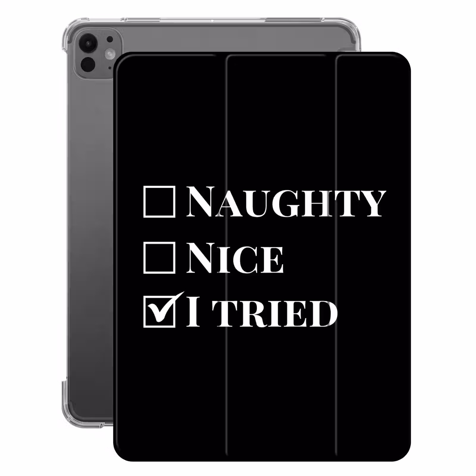 iPad-Hülle - Weihnachten - Schwarz - Weiß - Zitat - Lustig — 1
