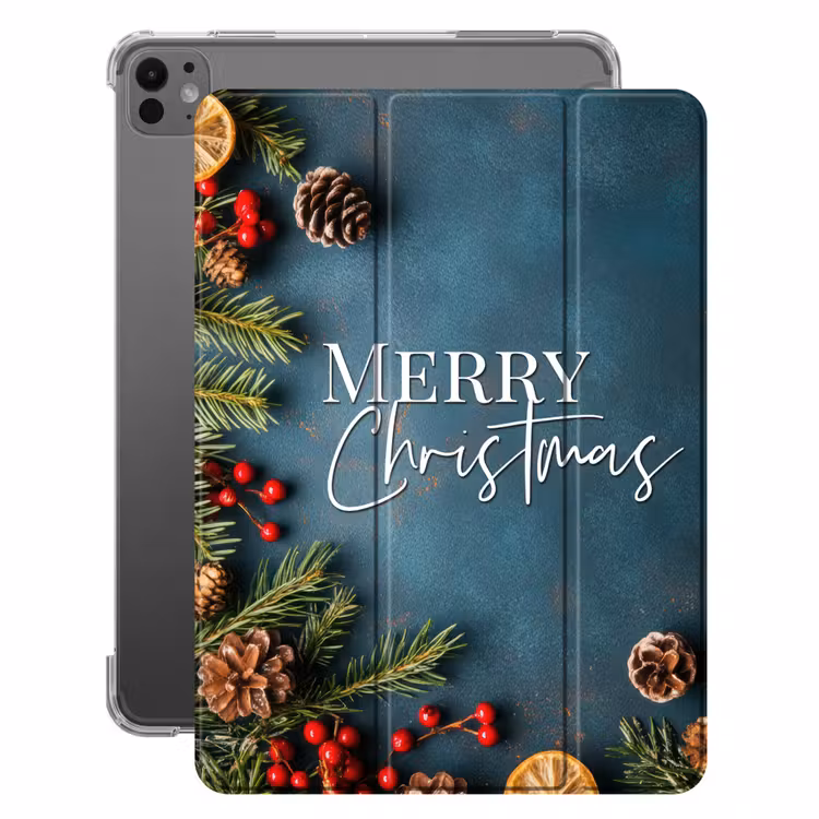 iPad-Hülle - Frohe Weihnachten - Blau - Weihnachten - Winter — 1
