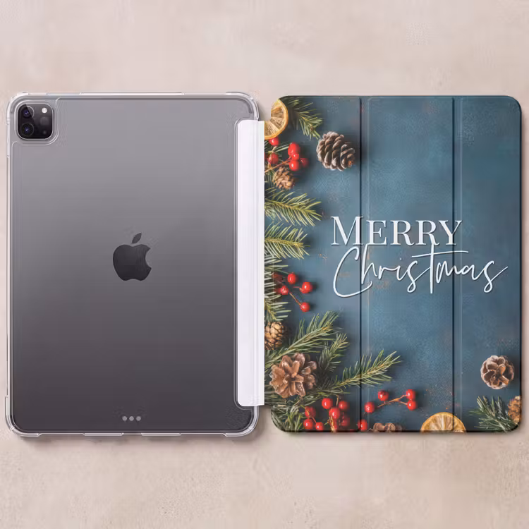 iPad-Hülle - Frohe Weihnachten - Blau - Weihnachten - Winter — 6