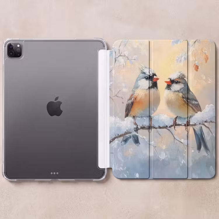 iPad-Hülle - Vögel - Zweig - Winter - Schnee — 6