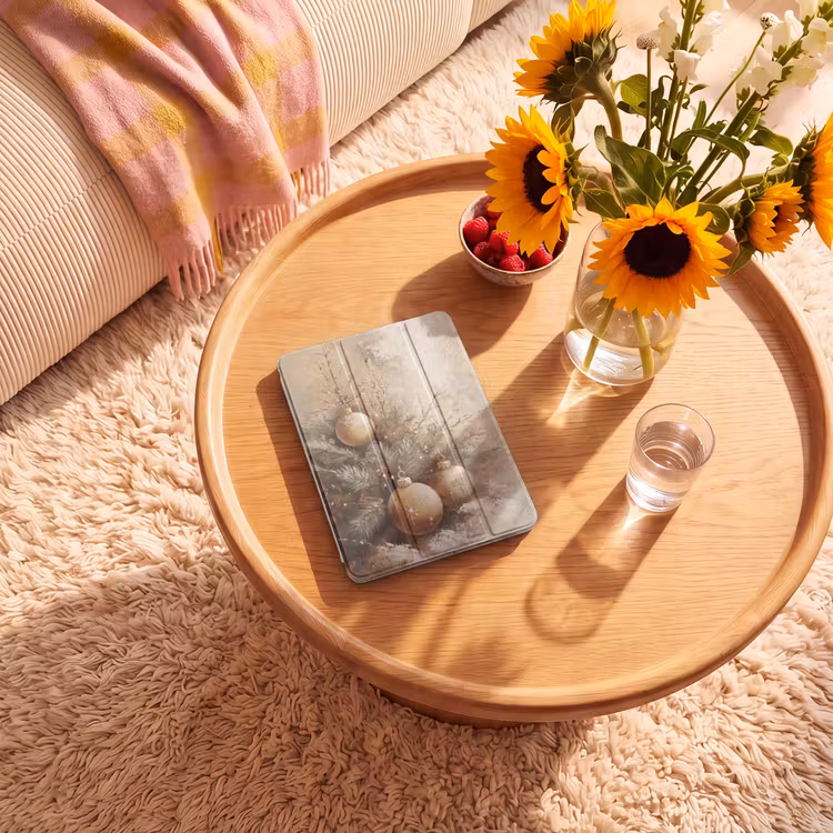 iPad-Hülle - Weihnachten - Kugeln - Beige - Gold — 2