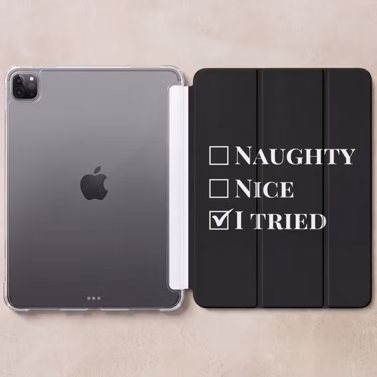 iPad-Hülle - Weihnachten - Schwarz - Weiß - Zitat - Lustig — 6