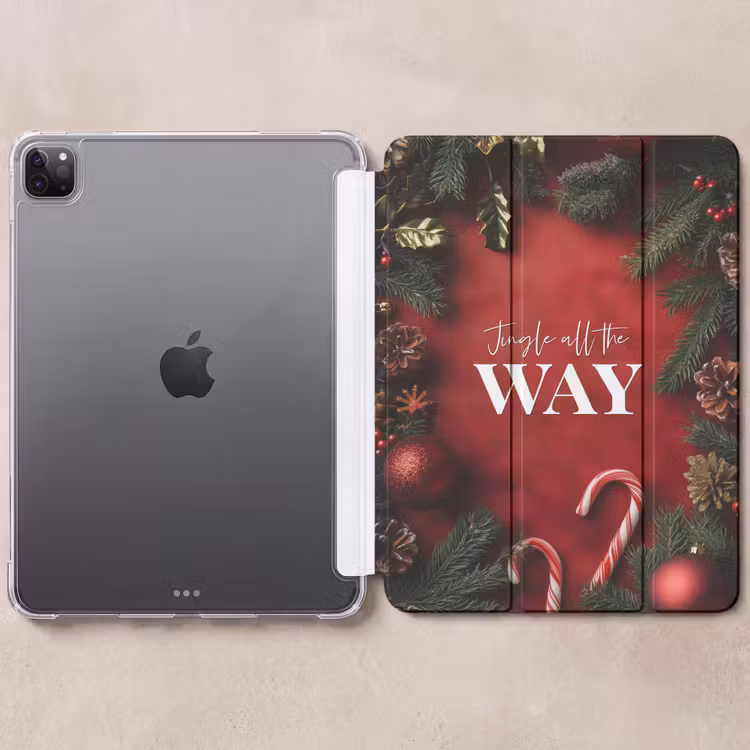 iPad-Hülle - Weihnachten - Zitat - Rot - Weihnachtskugeln — 6