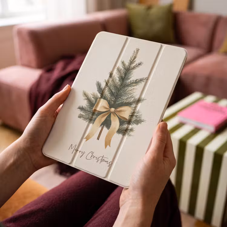 iPad-Hülle - Weihnachtsbaum - Weihnachten - Frohe Weihnachten - Beige — 4