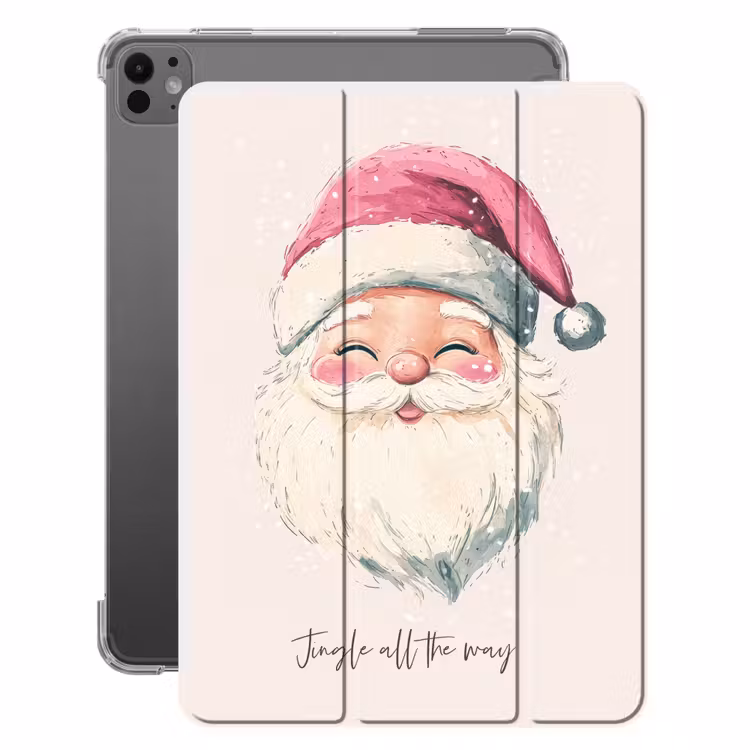 iPad-Hülle - Weihnachtsmann - Weihnachten - Zitat - Beige — 1