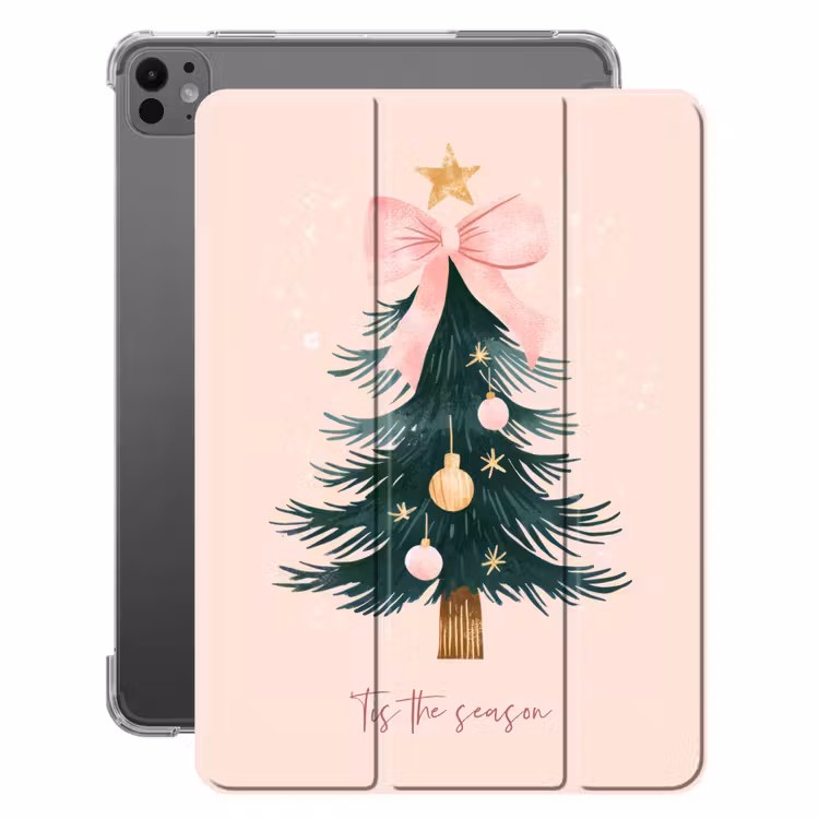 iPad-Hülle - Weihnachtszeit - Weihnachtsbaum - Rosa — 1