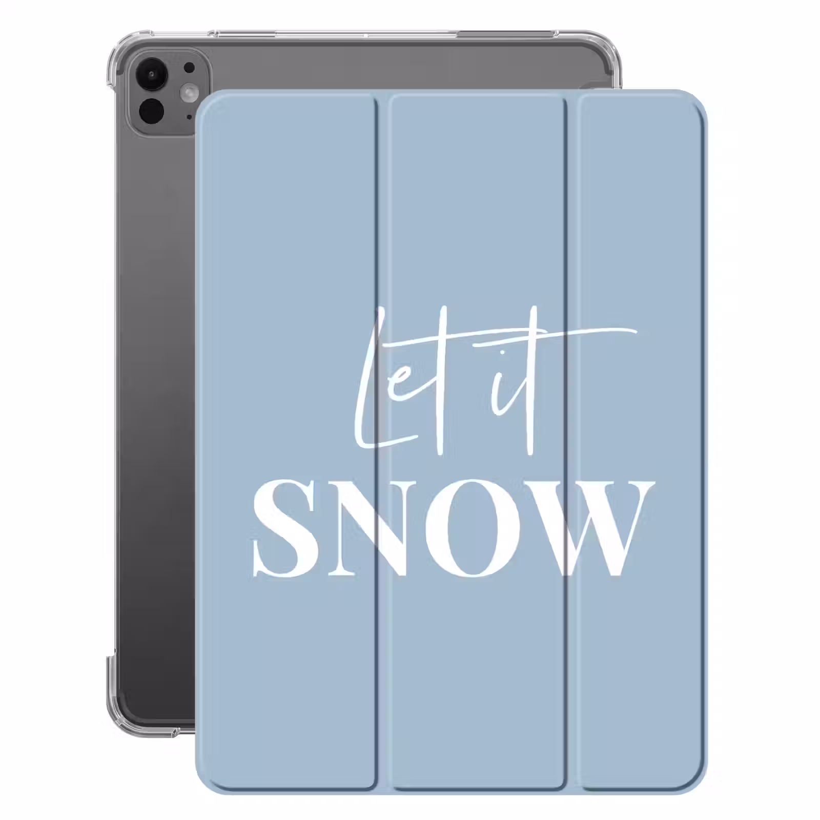 iPad-Hülle - Schnee - Winter - Blau - Lass es schneien — 1
