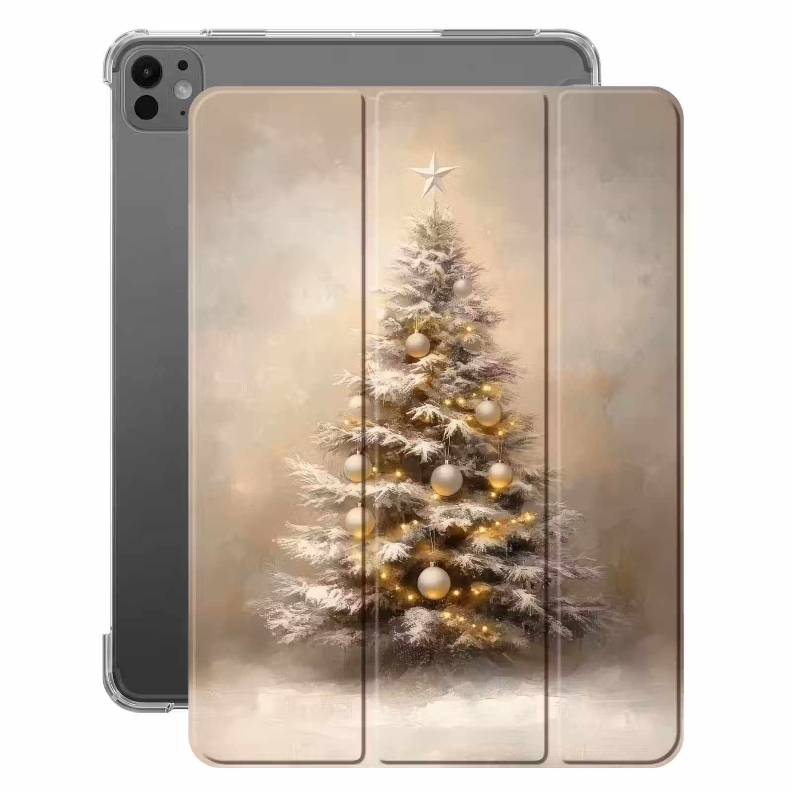 iPad-Hülle - Weihnachten - Weihnachtsbaum - Schnee - Kunst — 1