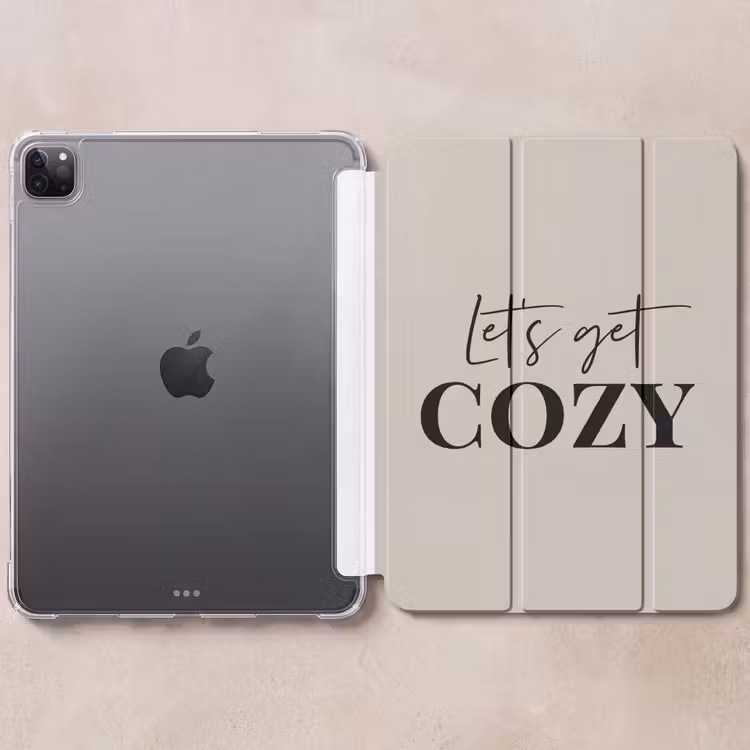iPad-Hülle - Beige - Winter - Zitat - Gemütlich — 6