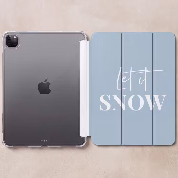 iPad-Hülle - Schnee - Winter - Blau - Lass es schneien — 6
