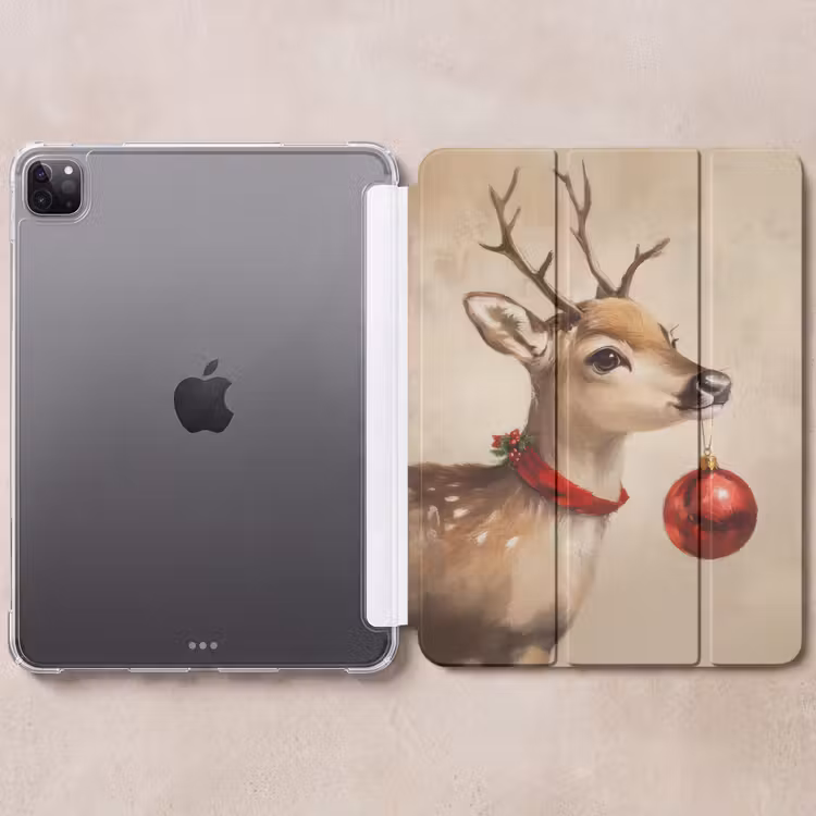 iPad-Hülle - Weihnachten - Hirsch - Geweih - Weihnachtskugel - Rentier — 6