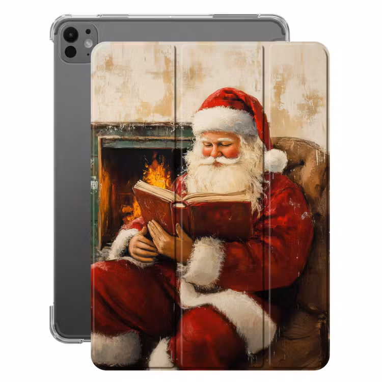 iPad-Hülle - Weihnachten - Weihnachtsmann - Winter - Open Fireside — 1