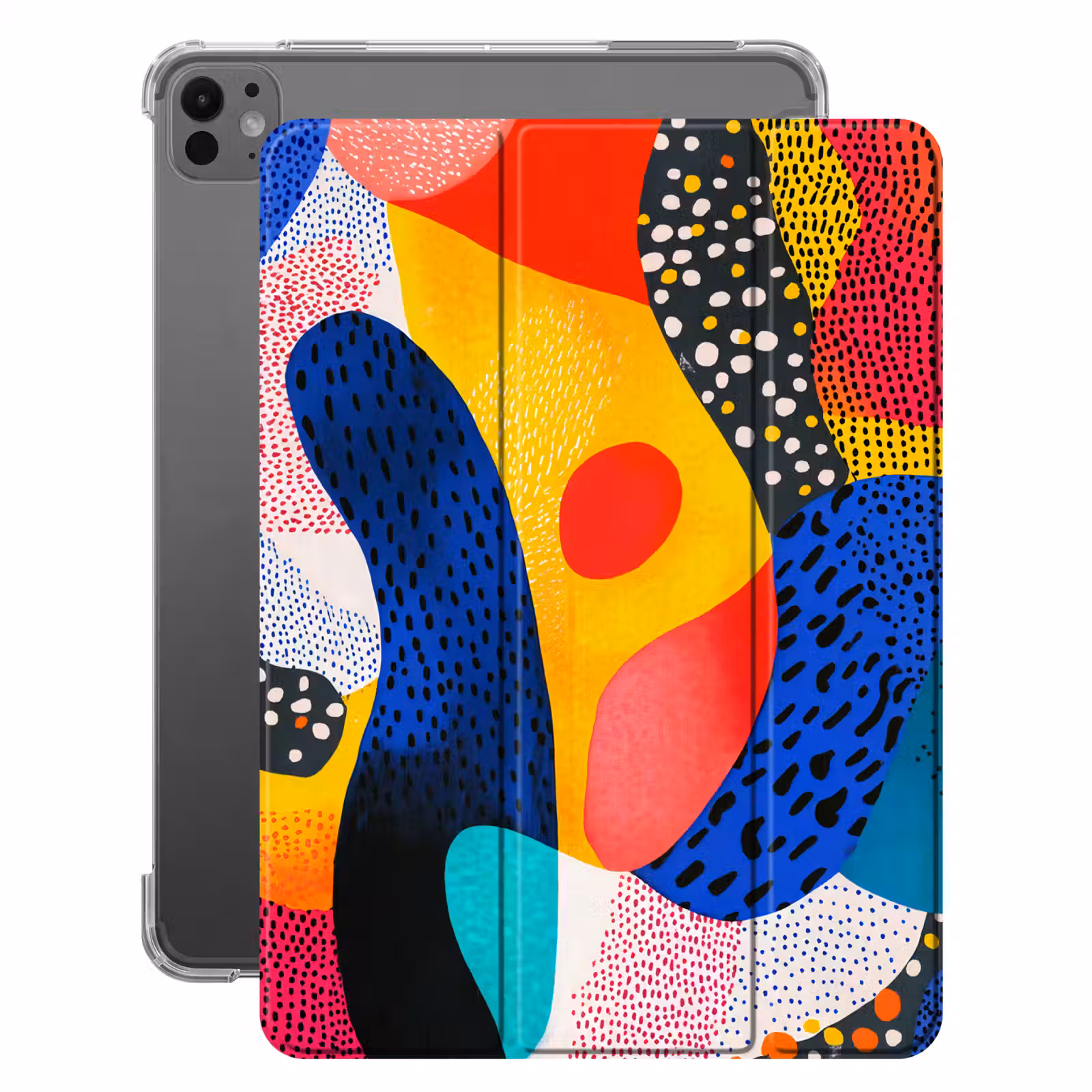 iPad-Hülle - Formen - Abstrakt - Punkte - Blau — 1