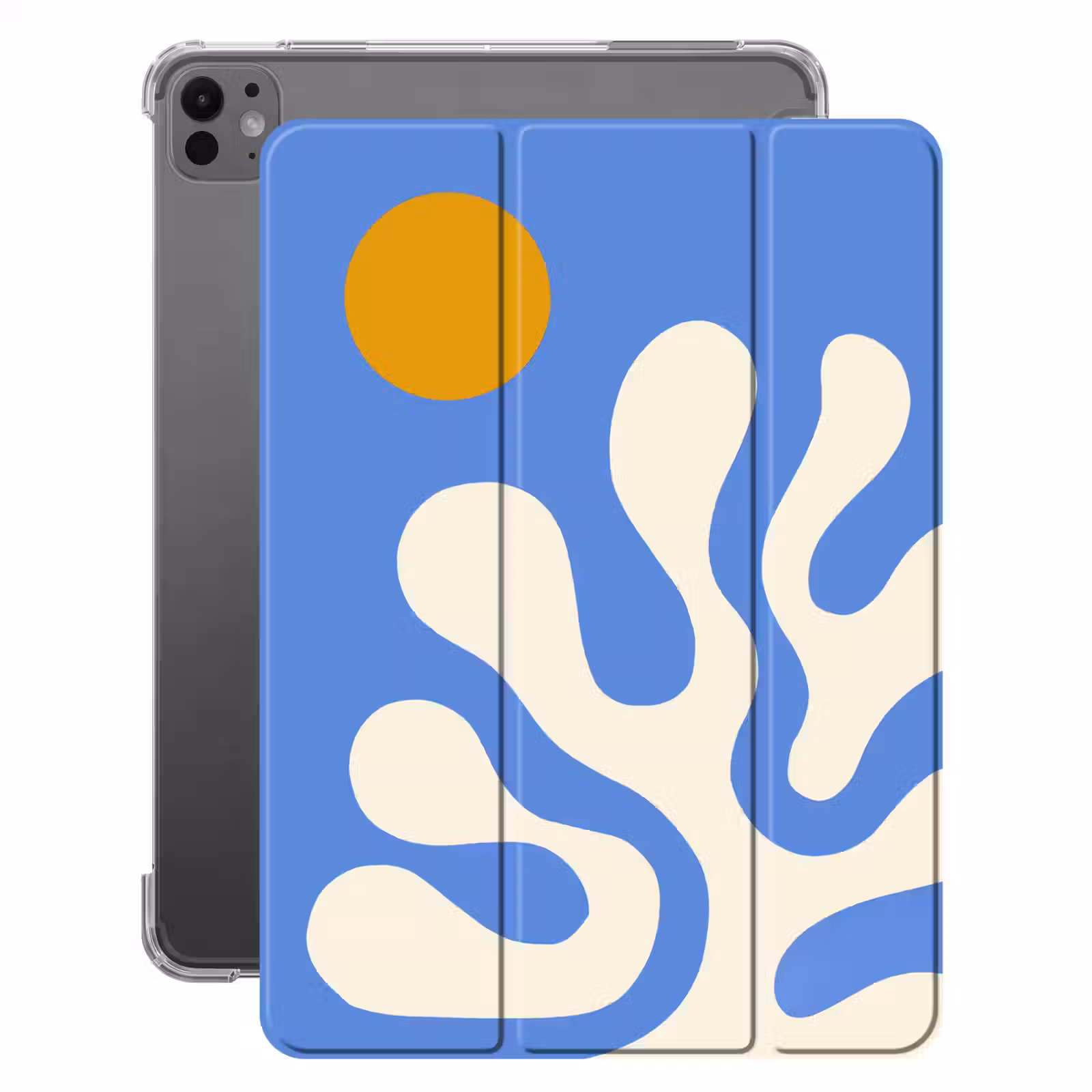 iPad-Hülle - Minimalistisch - Organisches Muster - Blau — 1