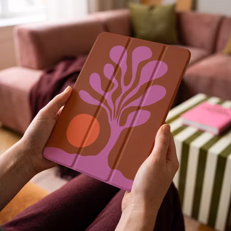 iPad-Hülle - Baum - Lila - Kreis - Fließend — 4