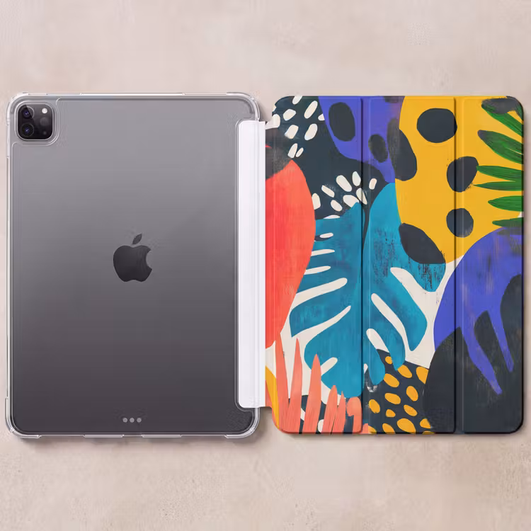 iPad-Hülle - Blätter - Formen - Abstrakt - Farbenfroh — 6