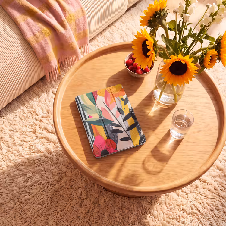 iPad-Hülle - Blumen - Blätter - Abstrakt - Farbenfroh — 2