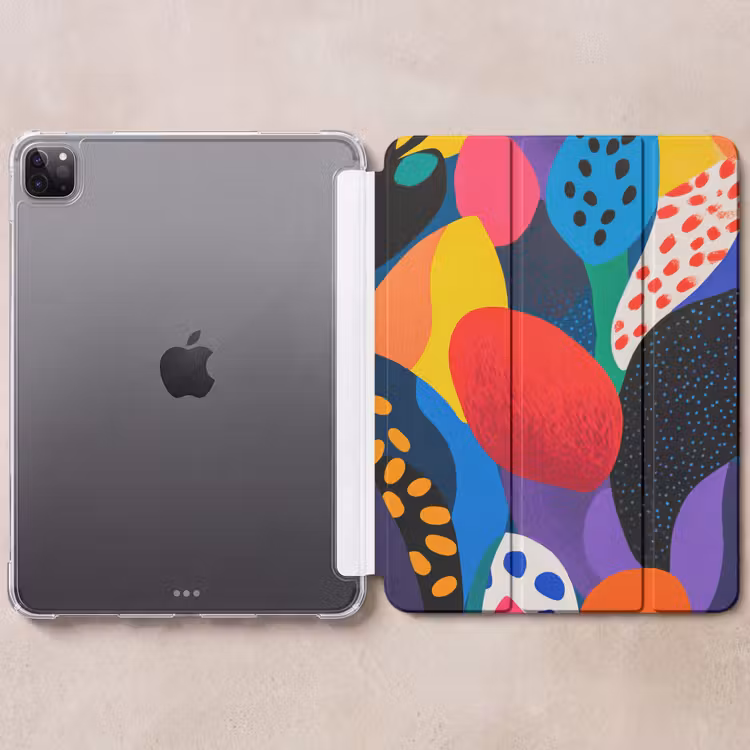 iPad-Hülle - Blumen - Blätter - Abstrakt - Rot — 6