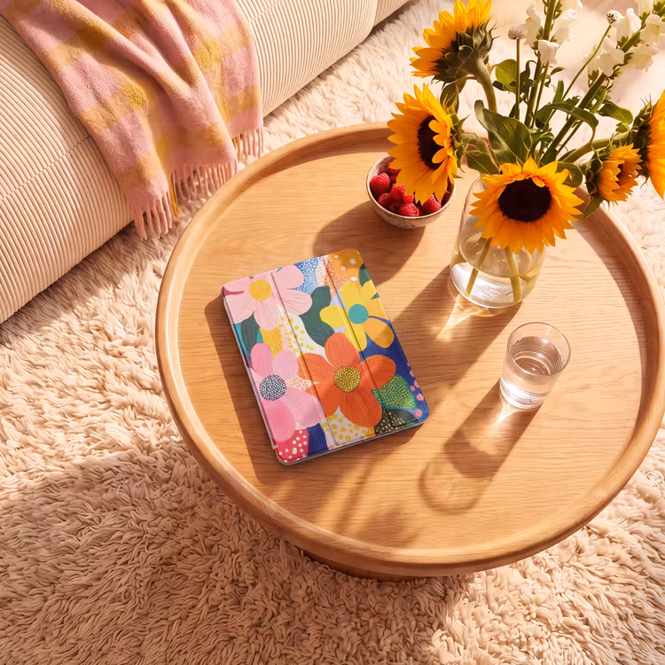 iPad-Hülle - Blumen - Bunt - Tupfen — 2