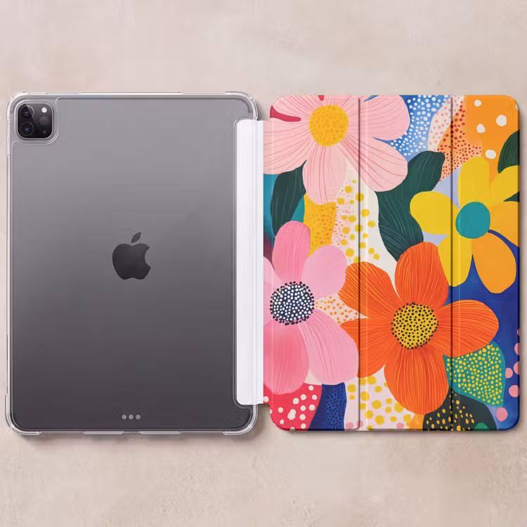 iPad-Hülle - Blumen - Bunt - Tupfen — 6