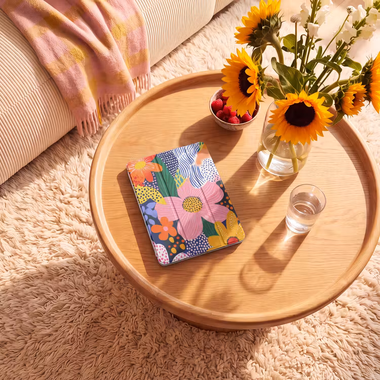 iPad-Hülle - Bunt - Blumen - Abstrakt - Punkte — 2