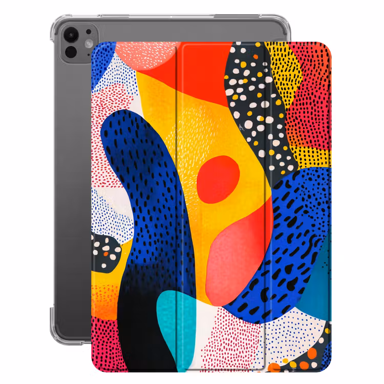 iPad-Hülle - Formen - Abstrakt - Punkte - Blau — 1